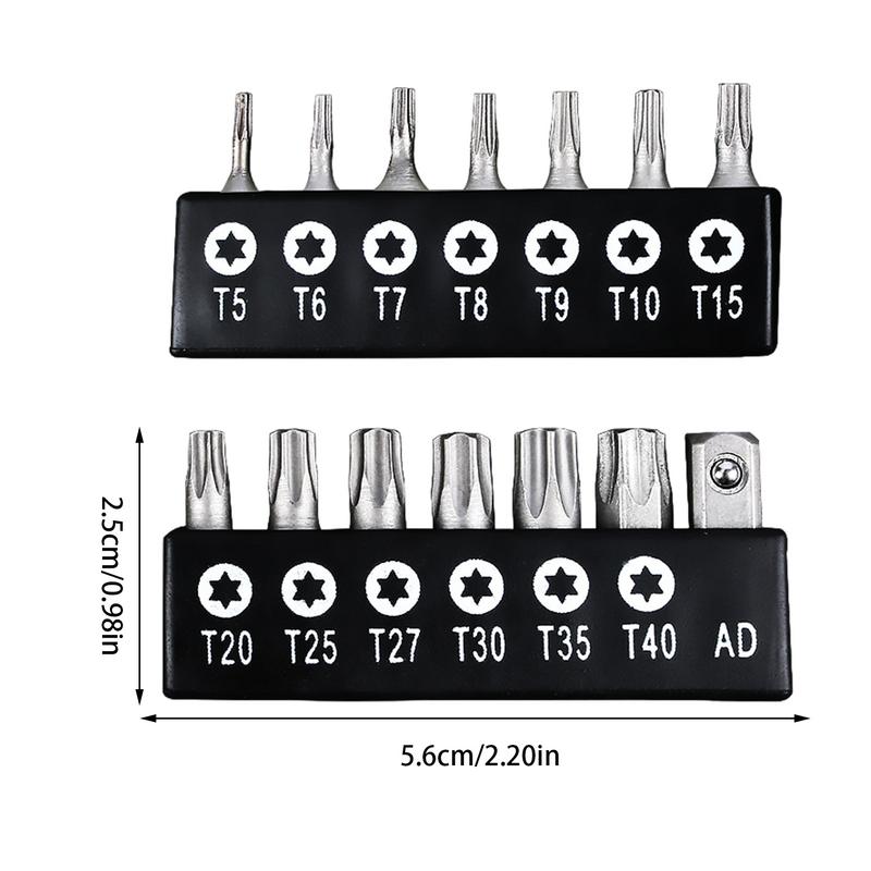 Magnetic Hex Bit Set 14X Middle Hole Hexagonal Plum Screw Bit Multifunctional Hollow Handle Hexagonal Screw Bit For Electric