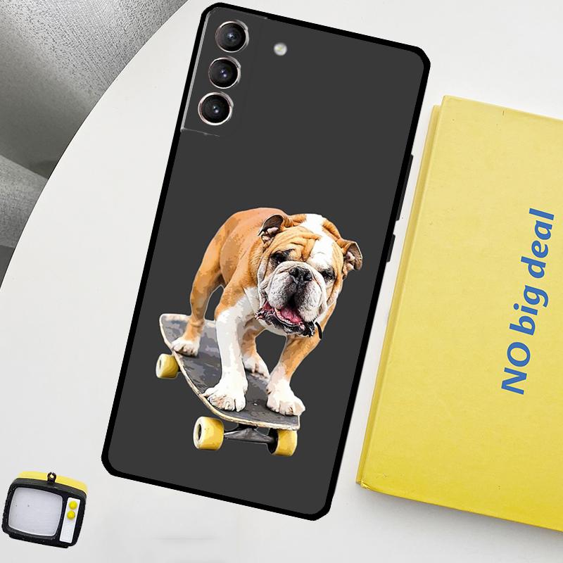 British Bulldog Phone Case For Samsung Galaxy S25 Ultra S20 S21 S22 S23 Plus S24 Ultra S9 S10 S25 FE Cover