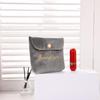 Korean Style Embroidered Velvet Mini Bag for Lipstick and Sanitary Napkin Storage