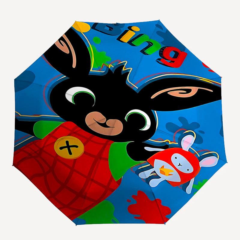 Bing Bunny Rainy Day Umbrella: Automatic Opening, Foldable Design, 8 Bone Frame, Outdoor Use, Perfect Gift for Fans and Travelers0104093a