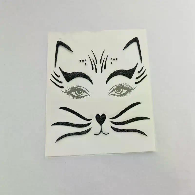 Cat Stickers Animal Face Makeup for Halloween Facial Decoration, Party Decorations, Carnival/Mardi Gras/Masquerade