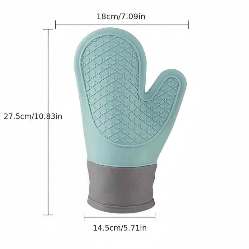 1Pc silicone heat-resistant oven glove, easy to clean oven gloves, high-temperature heat-resistant gloves for kitchen baking