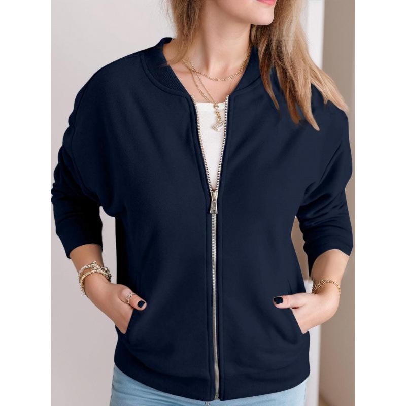 2025 Women's European & American Zip-Up Sport Jacket with Pockets