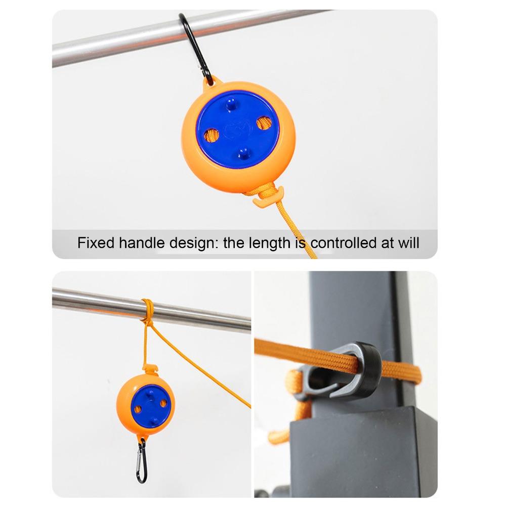 Punch Free Portable Clothesline Cord ABS Adjustable Clothesline Laundry Drying Rope  Hotel Use