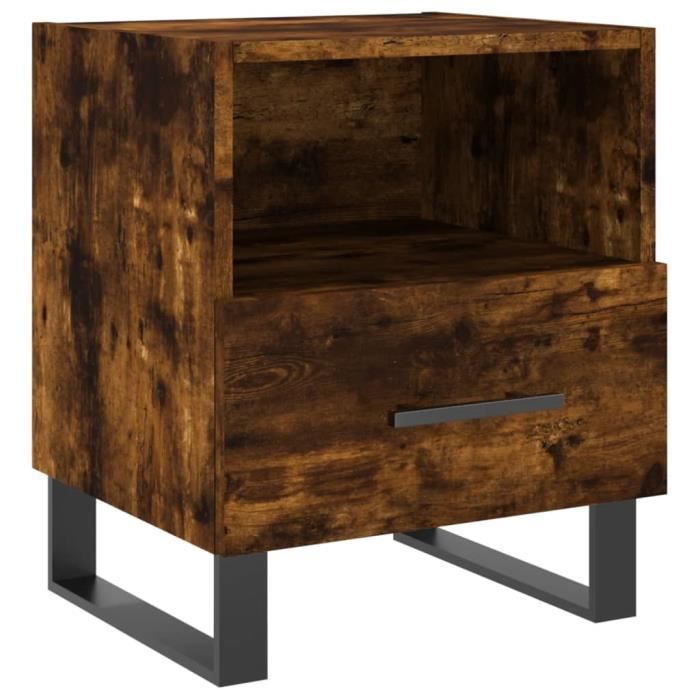 VidaXL Bedside Table Smoked Oak 40x35x47.5 Cm Engineered Wood 827494