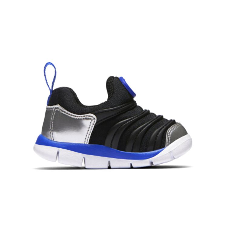 Nike Dynamo Free Low Top Walking Shoes Baby Shoes Black Blue Silver 343938-012