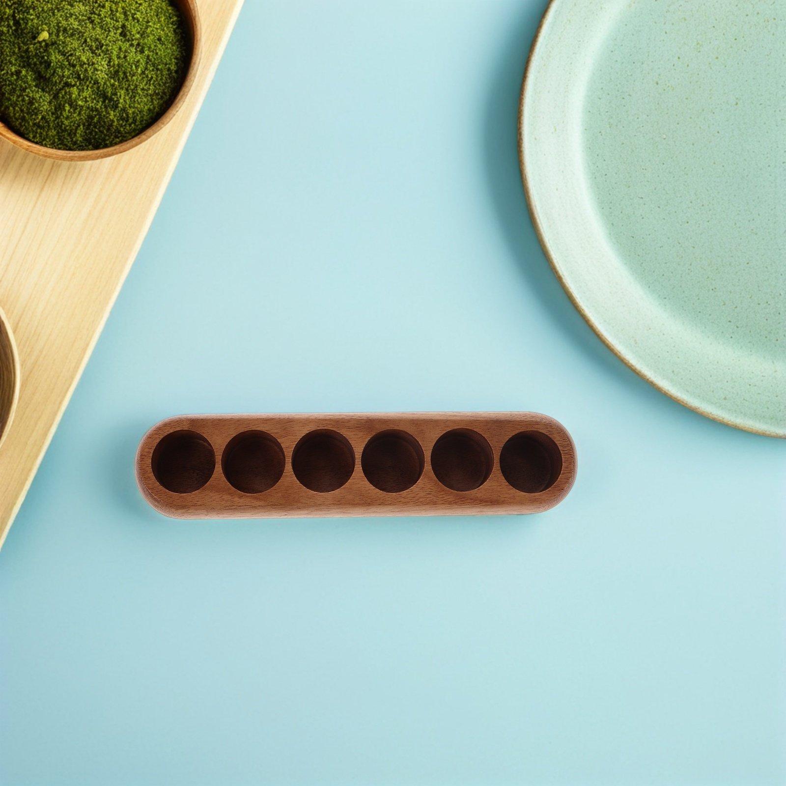 

Coffee Bean Display Rack Solid Wood Base Replacement Pedestal Coffee Station Organizer Tube Storage Stand Stable Holder 22X5X2.6CM