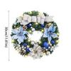 Garland With Bow Christmas Wreath Home Decor Artificial Christmas Decoration Gold 30CM Door Hanging Rattan Classroom