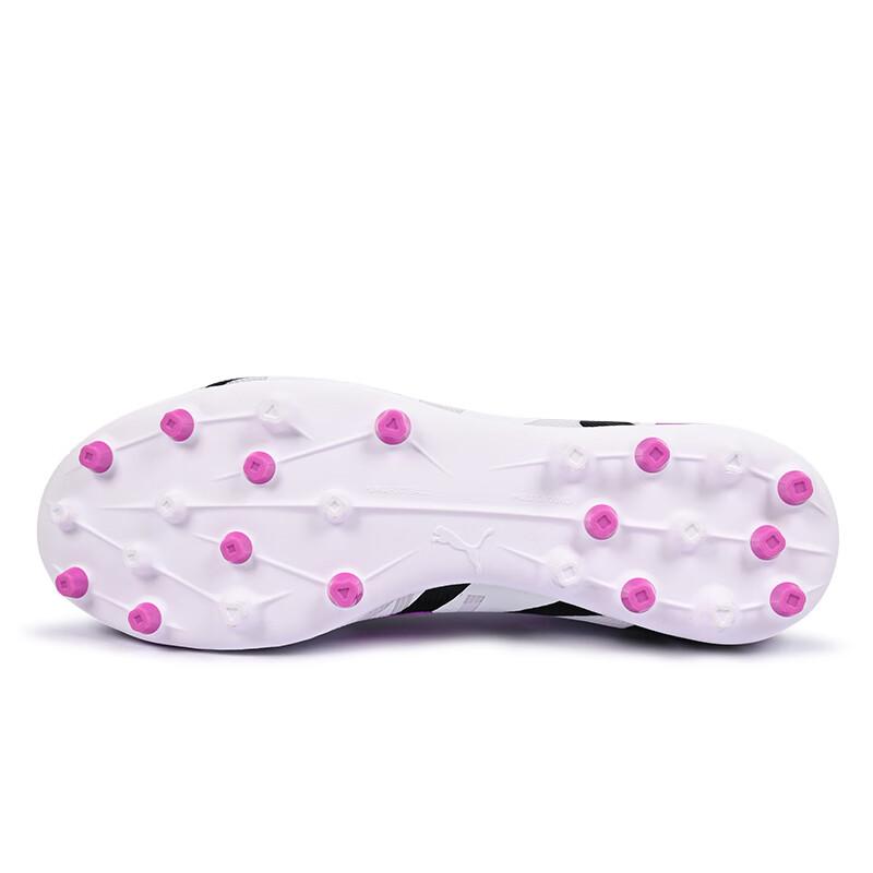 New PUMA Anti Slip Wear Resistant Soccer Shoes Unisex White Purple 108791-01