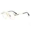 Handmade CHAR trendy and versatile glasses frame, ultra-light pure titanium retro round frame with anti-blue light myopia frame for men and women