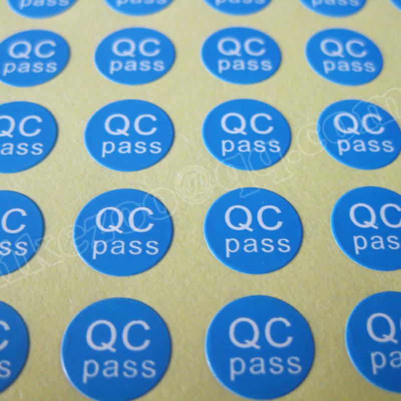 

3000 шт., 1 см, бумажная этикетка QC PASS, наклейка для контроля качества, заводской продукт, контрольная отметка, контрольная бирка для обработки производства синий