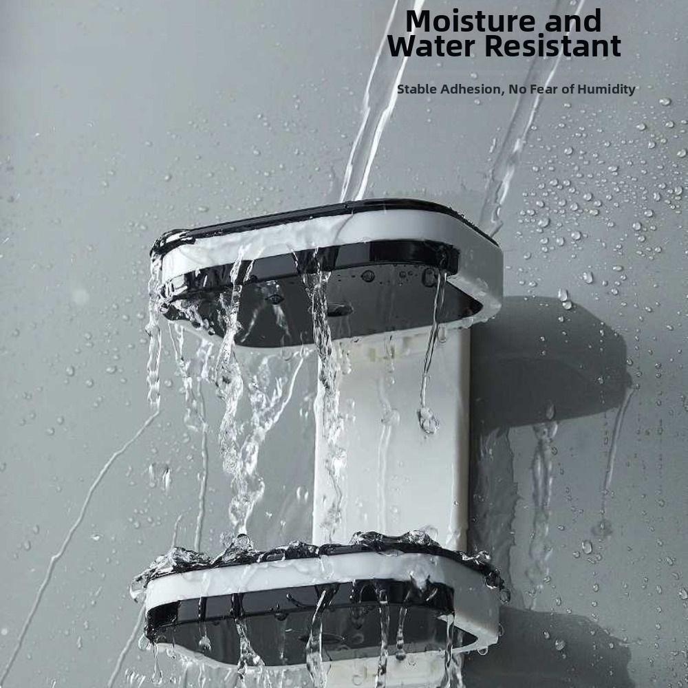Waterproof Wall-mounted Soap Dish 1/2 Layer Soap Drain Box Sponge Holder Soap Organizer  Hotel