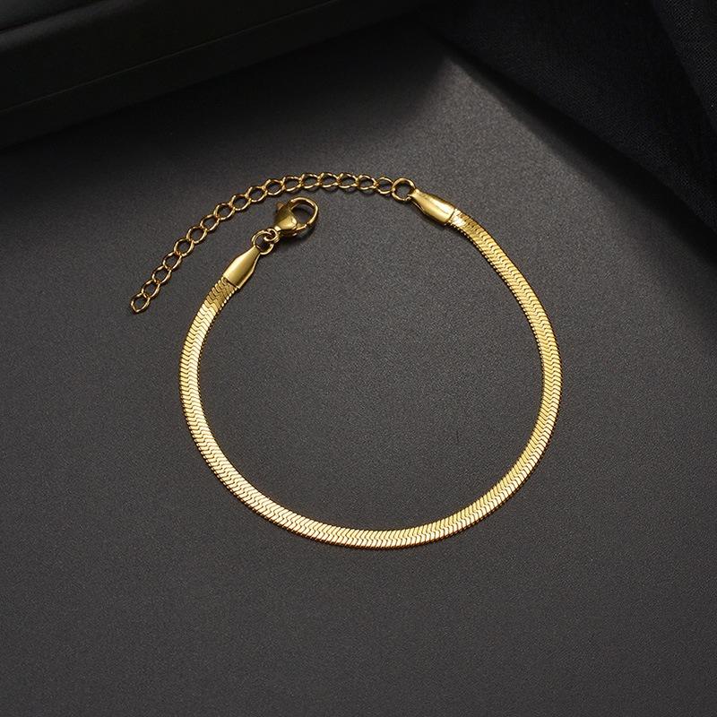 Hip-hop Retro Stainless Steel Blade Chain Bracelets for Men Women Minimalism Trend Versatile Non-fading Jewelry Accessories Gift