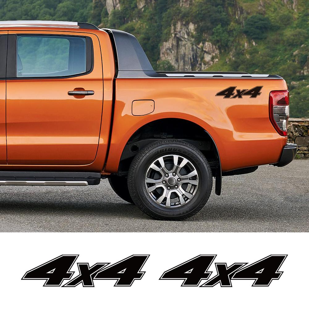 DGWE8 2PCS Car Stickers For Ford Ranger Raptor Isuzu Dmax Nissan NAVARA Toyota Hilux VW Amarok Pickup 4x4 Auto Accessories Vinyl Decal