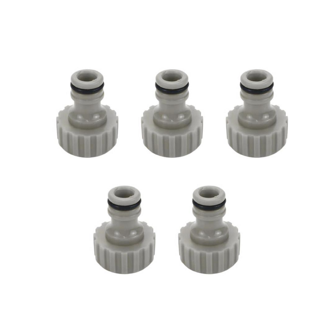 5pcs Hose Quick Connectors, 3/4  Inch Faucet Adapter for Garden Irrigation, Threaded Water Tap Connector