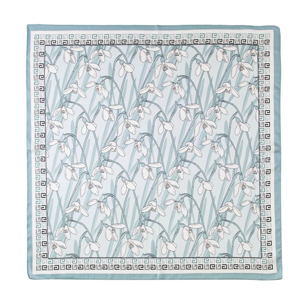 Premium Silk Scarf 70 Spring and Autumn Women's Square Scarf Sunscreen New Plain Crepe Satin Mulberry Silk High-end Souvenir