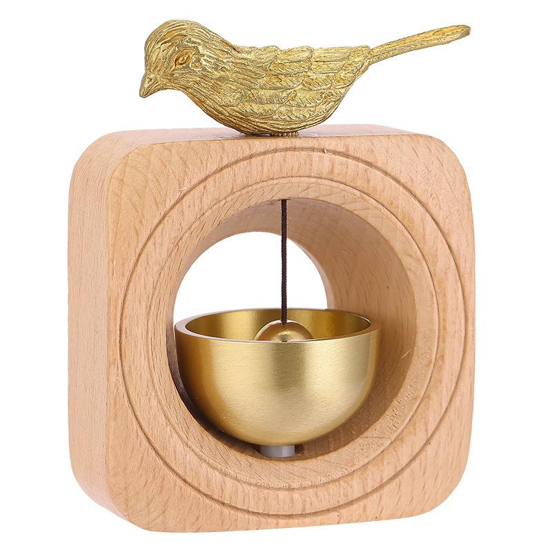 Dopamine Wind Chime Door Bell Solid Beech Wood Brass Magnetic Car Hanging Minimalist Home Decor Great Gift Idea Premium Material