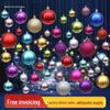 Electroplated Shiny Christmas Tree Hanging Ornaments: Colored Baubles for Festive Decoration and Window Displays