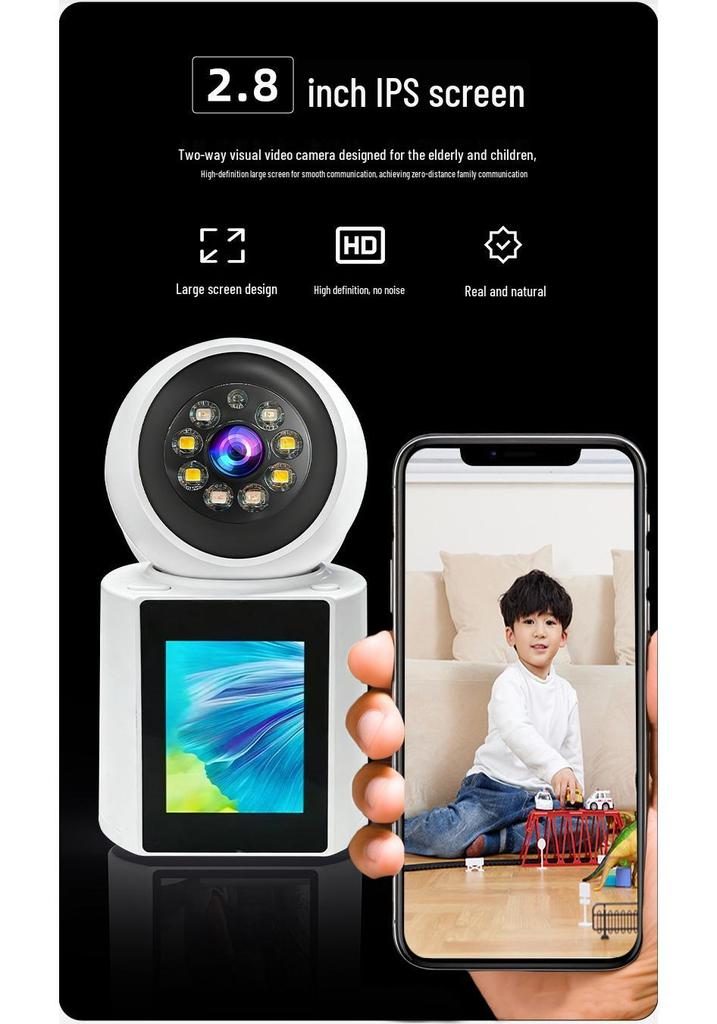 Two-Way Video Baby Monitor with Full-Color Night Vision and Screen Monitoring