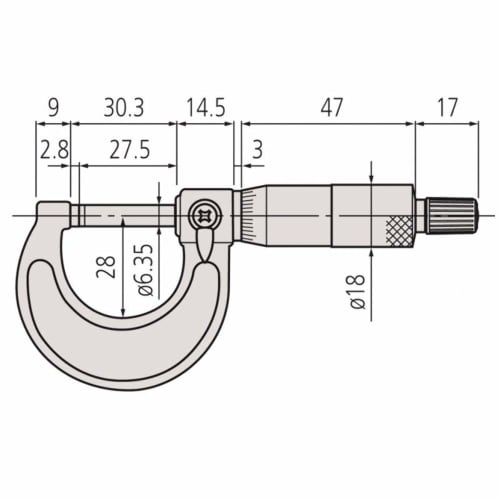 Mitutoyo Outside Micrometer M110-25