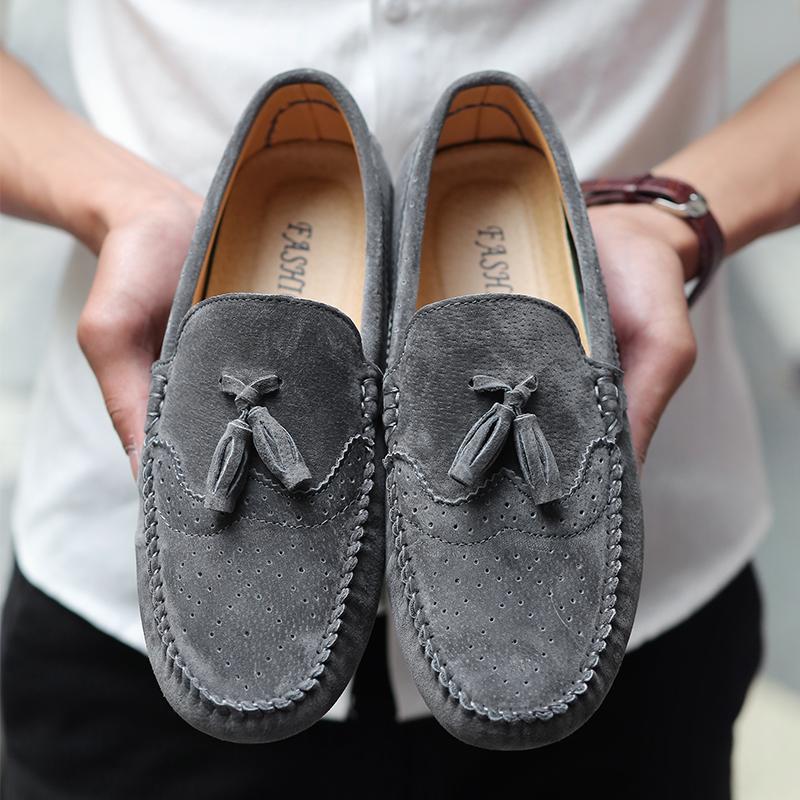 Tassel Flat Casual Shoes Men Brand Suede Leather Shoe Loafers Slip-on Classic Comfortable Driving Shoe Wedding Male Dress Shoes