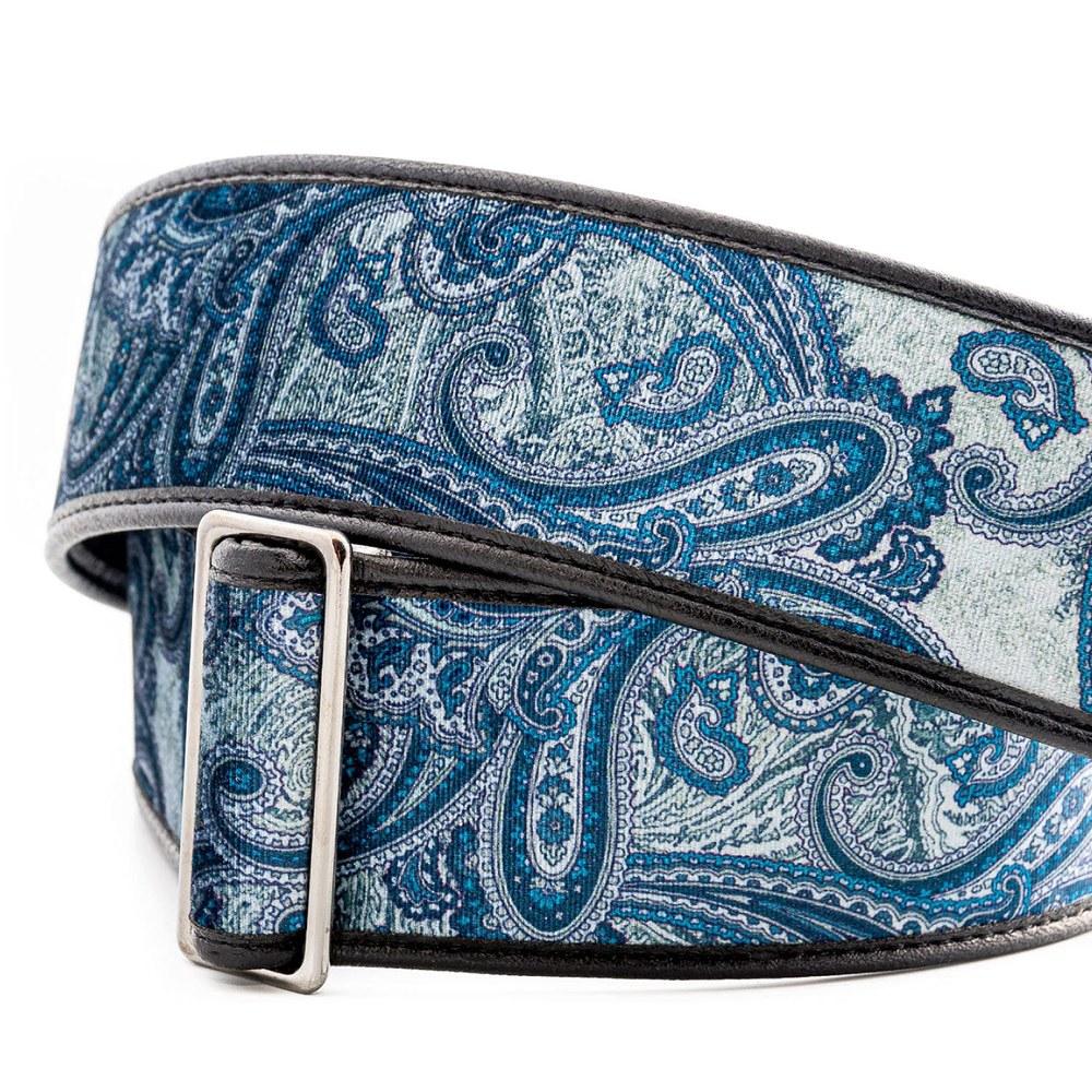RightOn! Straps Guitar Strap PAISLEY VELVET 7cm Width 95150cm Length Blue