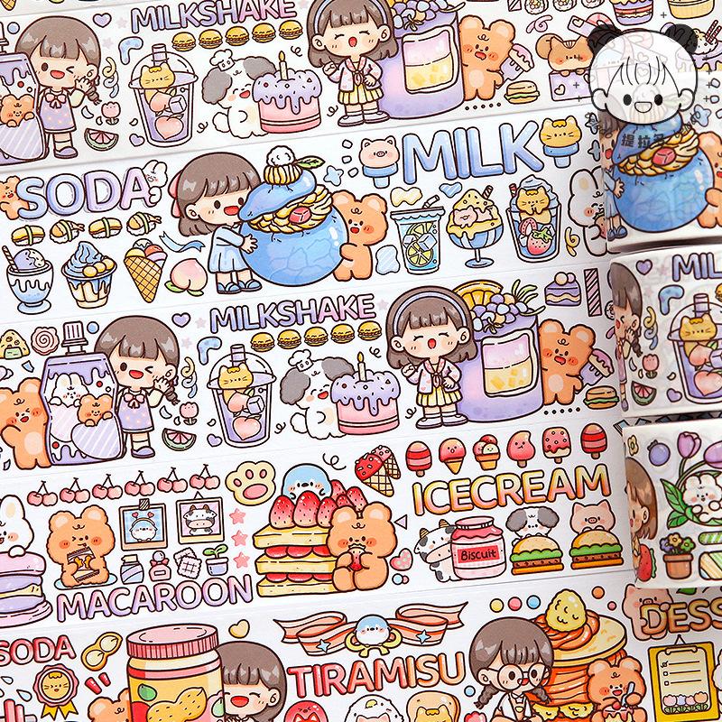 1pcs/1lot Decorative Adhesive Tapes Colorful Dessert 2 Decorative Scrapbooking DIY Paper Japanese Stickers