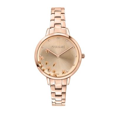 Fleurette Rose Gold Tone Stainless Steel Rose Gold Dial Quartz ME010370 Women's Watch