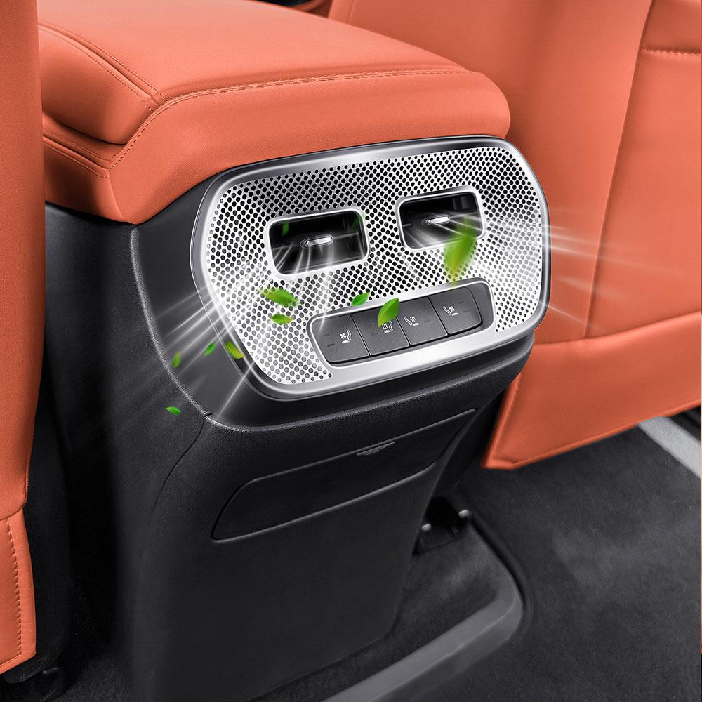 For BYD HiLion 07EV Rear Air Outlet Cover Stainless Steel Air Conditioning Dust Cover Interior Modification Supplies