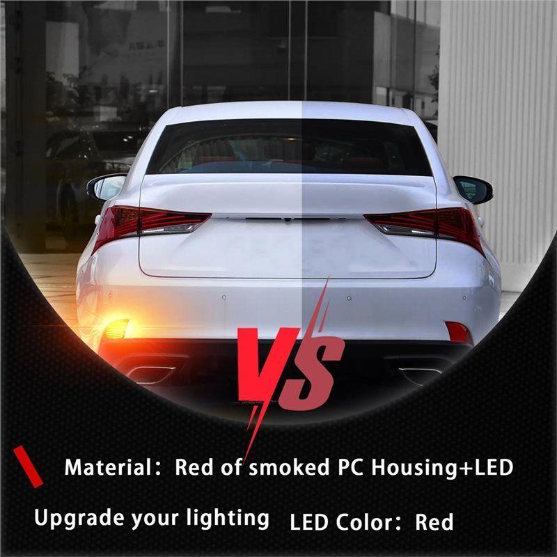 LED Rear Bumper Reflectors Brake Tail Lamp Lights For Lexus IS250 IS300 IS350 2013- 2017 Sequential Turn Signal Light