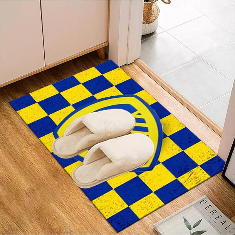 Leeds Crest Design Printed Office Carpet Chair Cushion Entryway Rug, Rugs for Living Room, Bedroom Christmas gifts