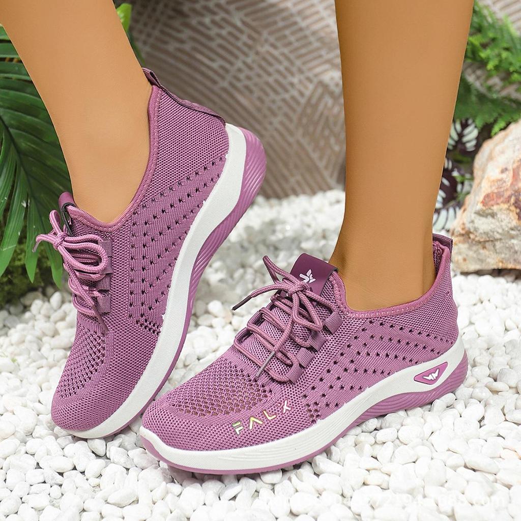 Fly Knit Lightweight Women's Sports Shoes with Soft Sole
