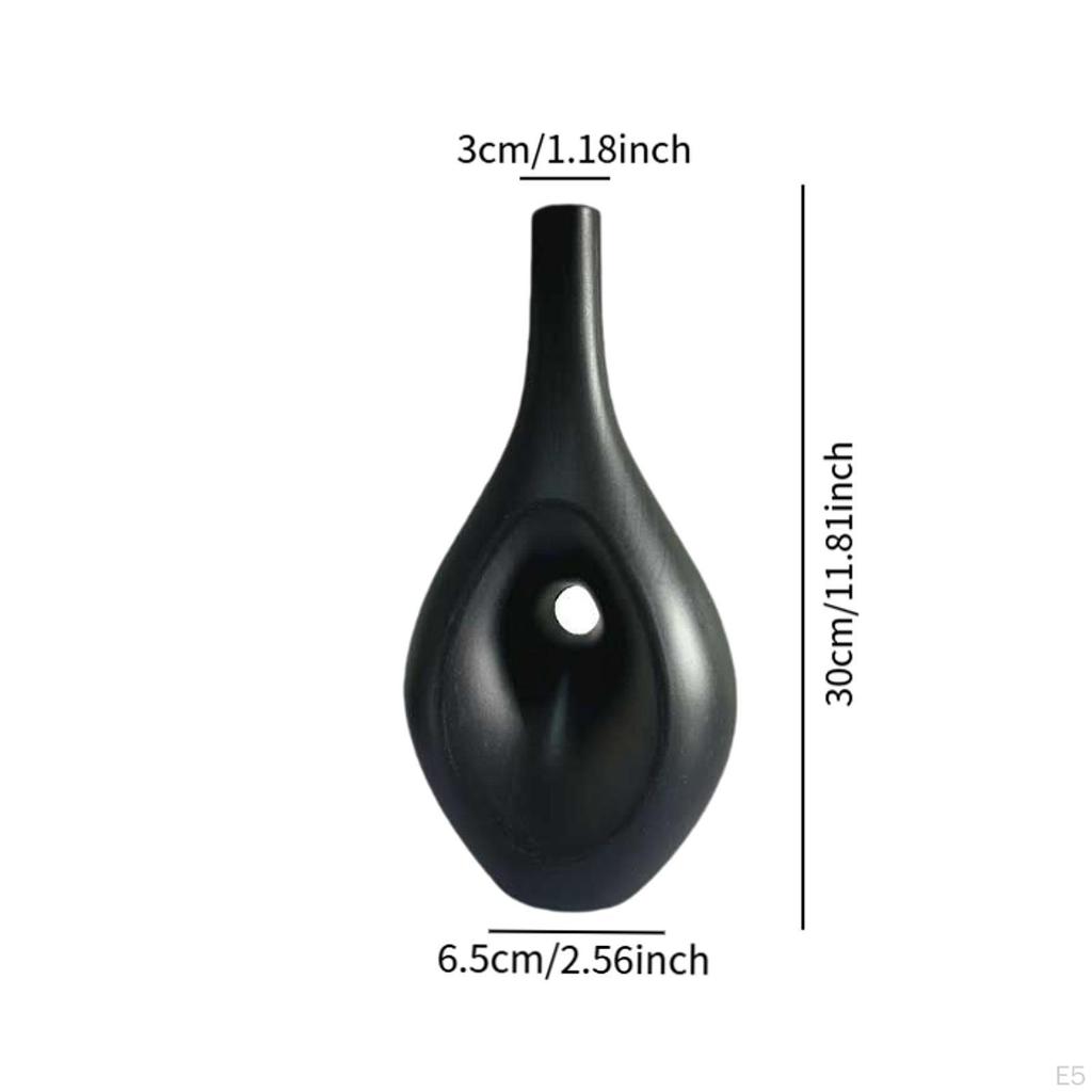 Decorative Flower Vase, Minimalist Container, Dried Arrangement for Entryway,