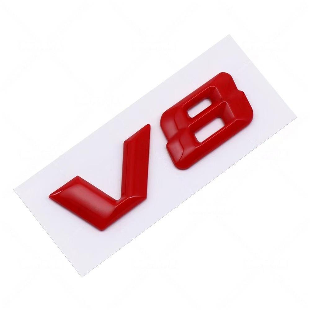 3D ABS V6 V8 Badge Sticker Side Fender Rear Trunk Emblem Decal