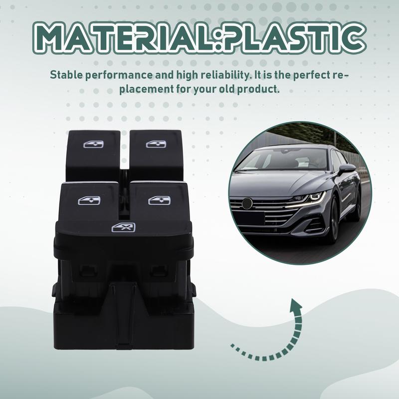 A58X-Car Power Window Switch For VW 5G0959857E For VW Arteon Atlas Golf Jetta Tiguan 2015-2024 5G0 959 857E