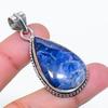 Natural Sodalite Gemstone Handmade 925 Sterling Silver Pendant 1.81" AP-14963