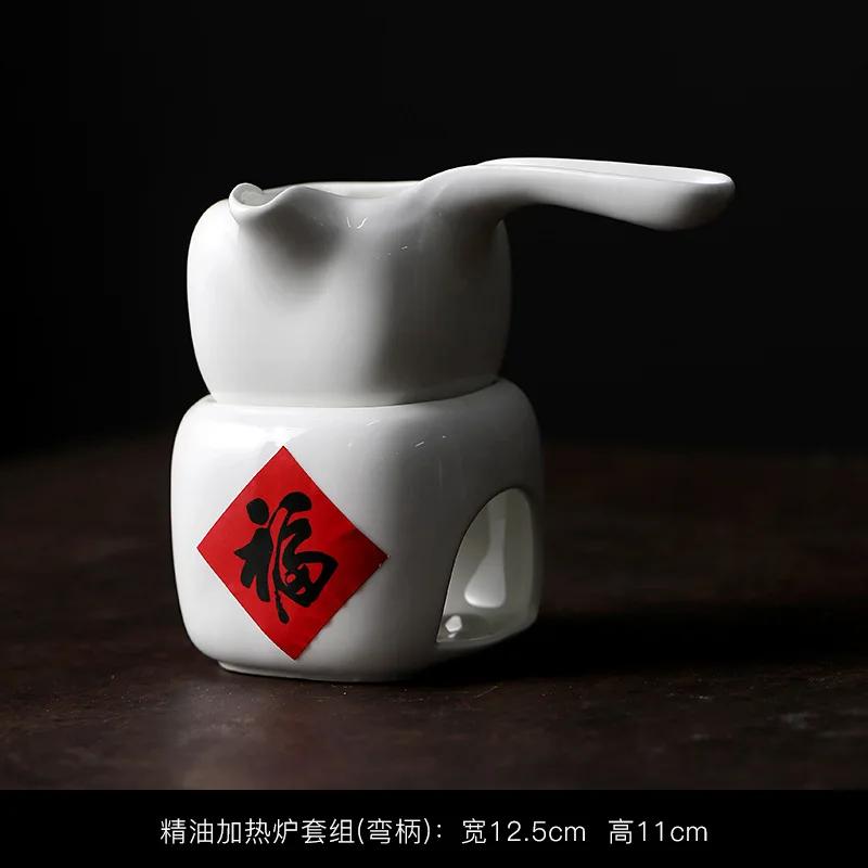 YXY Large Essential Oil Incense Burner Ceramic Beauty Salon Aromatherapy Lamp Anti Scald Hand Candle Holder Clubhouse Tea Warmer