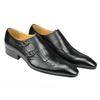 Fashion Men's Luxury Leather Shoes Top Layer Cowhide Pointed Toe British Business Formal Wedding Office Shoes