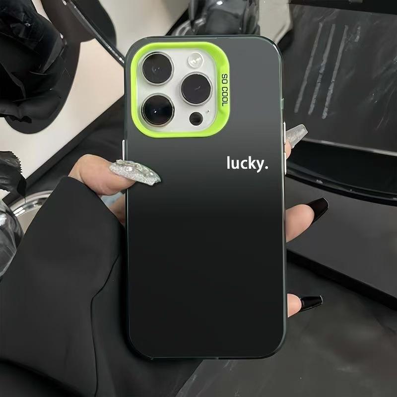 Simple lucky case suitable for Apple 16 phone case iPhone 14 premium 15 Pro English 13 gradient 12 lucky 17