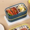 304 Stainless Steel Compartment Lunch Box 2 Layer Thermal Lunch Box Food Container  For Camping