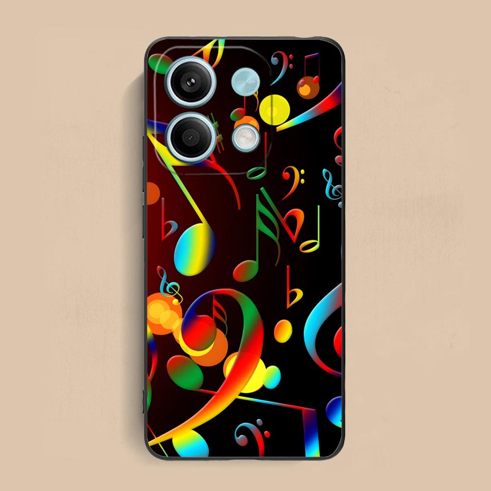 

Musical Note Staff Mobile Phone Case for Xiaomi Redmi 15 14 13 12 A5 3 2 1 C Plus 4G 5G Colorful Printing Cover Luxury Pretty redmi 15