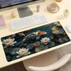 Oriental Koi Lotus Large Extended Gaming Mouse Pad Non Slip Desk Surface Water Lily Art Print For Gaming And Office Desks