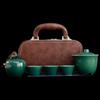Shangqi Ru Kiln Style Portable Travel Tea Set with Storage Bag