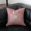 Solid Color Flowers Cushion Cover Pillow Case Anti-Dustmite Invisible Zipper Silky Plush Cushion