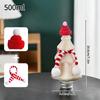 Christmas Party Decoration  Christmas Plastic Water Bottle Gingerbread Man Snowman Shaker Cup Juice Drink Bottles Kids Gifts