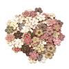 Jean Buttons Buttons Jean Buttons Button Flower Wood Wooden Sewing Decorative Clothes Colored Hole Scrapbook Embellishments
