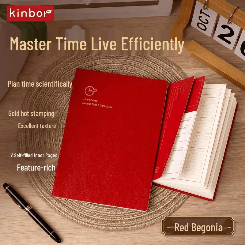 Kinbor A5 Time Axis PU Leather Planner Notebook