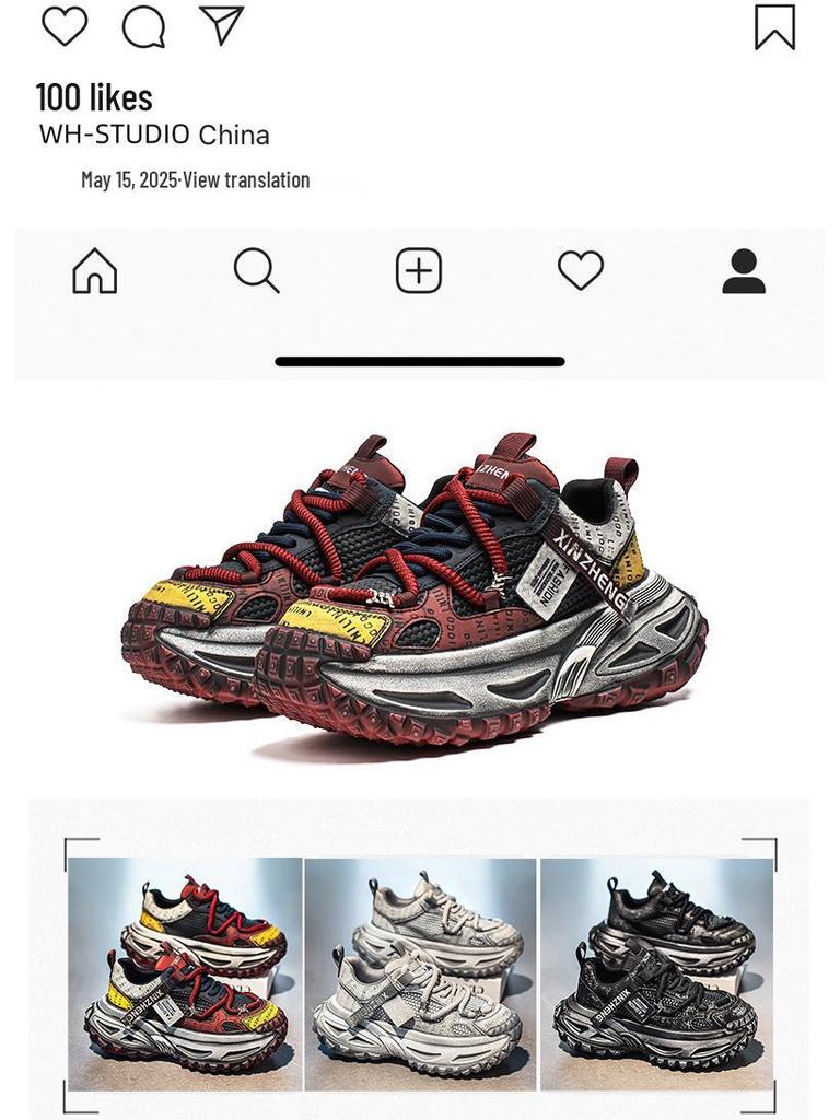 Men's Light Luxury Mesh Sports Shoes: Non-Slip, Breathable, Thick Sole, Height-Increasing, Autumn/Winter Casual Running Dad Shoes.