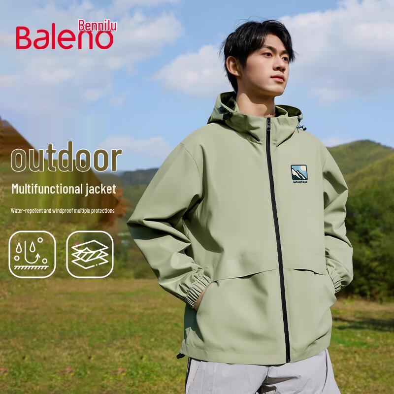 

Baleno 2025 Spring Men s Retro Stand-Collar Windbreaker Jacket L