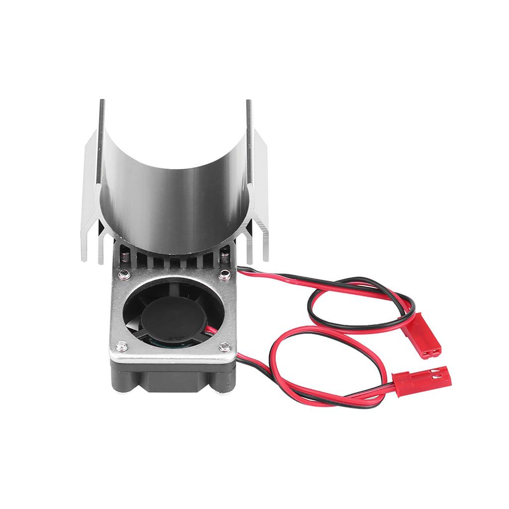 540  550 Motor Twin Cooling Fan Heat Sink With for 110 Scale Electric RC Car Silver